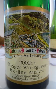 Weingut Markelbach Ürziger Würzgarten Riesling Auslese 2002