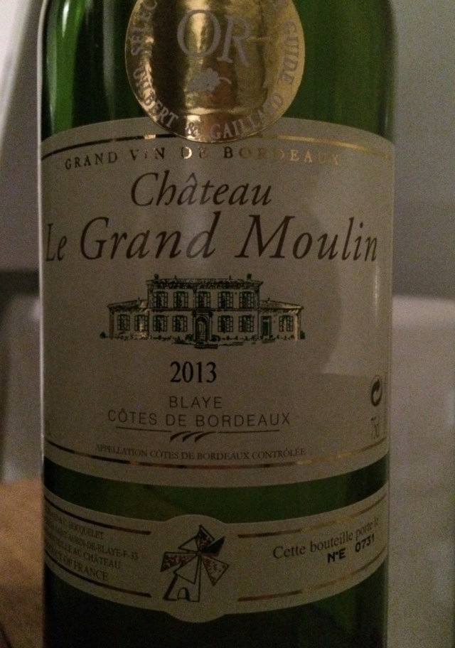 01. Château le Grand Moulin Blanc 2013 AOC Blaye Côtes de Bordeaux