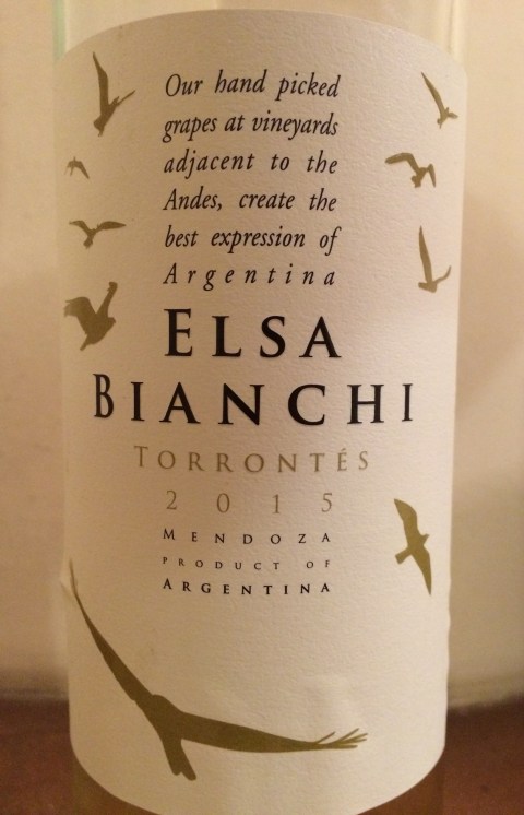 04. Valentin Bianchi SA Elsa Bianchi Torrontés 2015 Mendoza Argentina.jpg